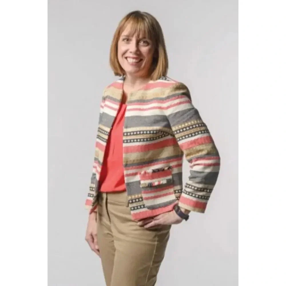 The Limited Multicolor Striped Jacket Size S NWT